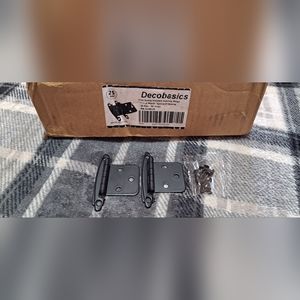 DecoBasics (25 Pairs Pack/50 Pcs) Matte Black, Non Self Closing/Free Swinging